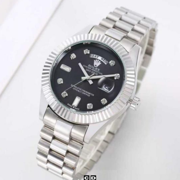 Premium Black Dial Stainless Steel Timepiece