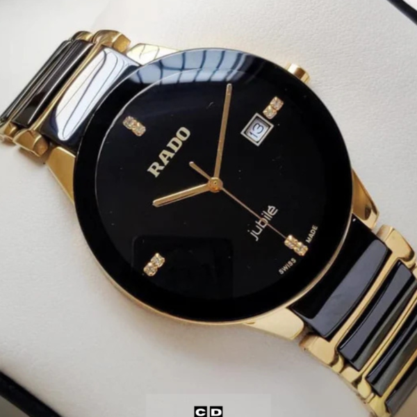 Premium Black Metal Strap Couple Watch