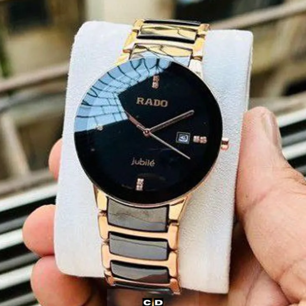Elegant Black Ceramic Strap Watch