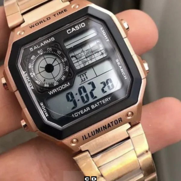 Classic Rose Gold Stainless Steel Watch