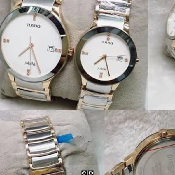 Premium White Dial Couple Watch Set