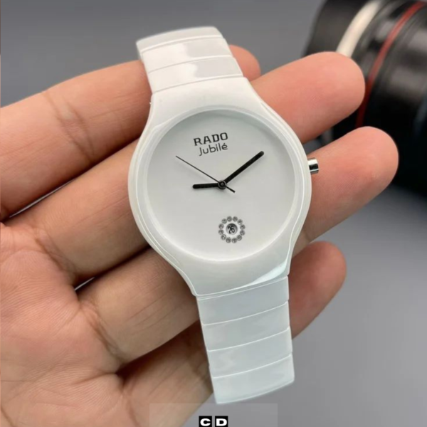 Elegant White Ceramic Strap Watch