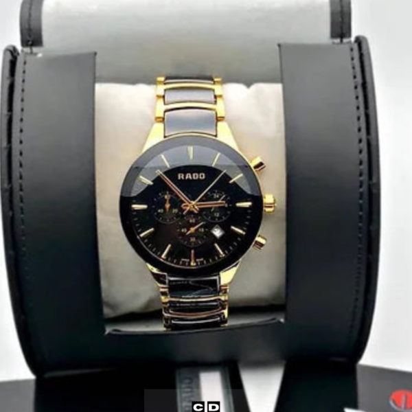 Classic Gold Dial Chronograph Watch