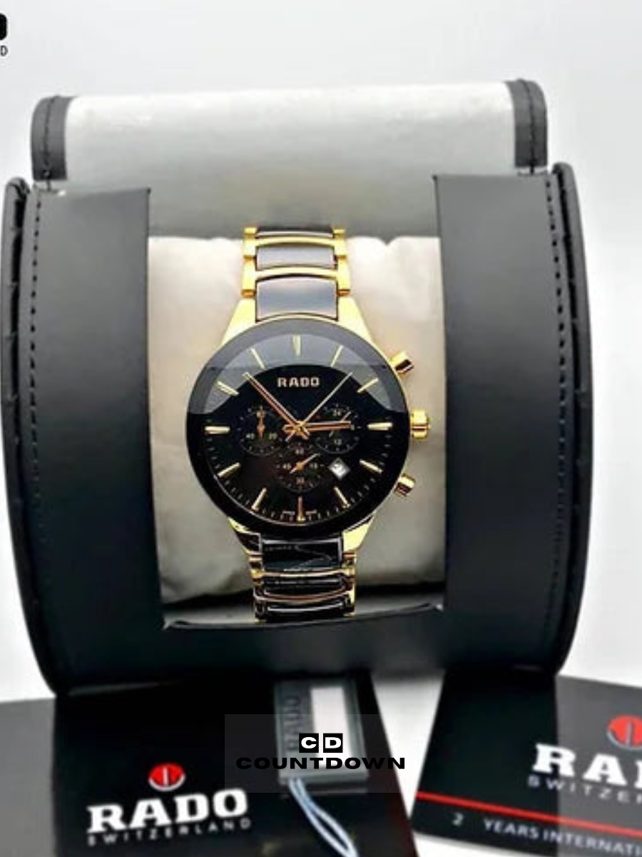 Image00004 Classic Gold Dial Chronograph Watch - Image 1