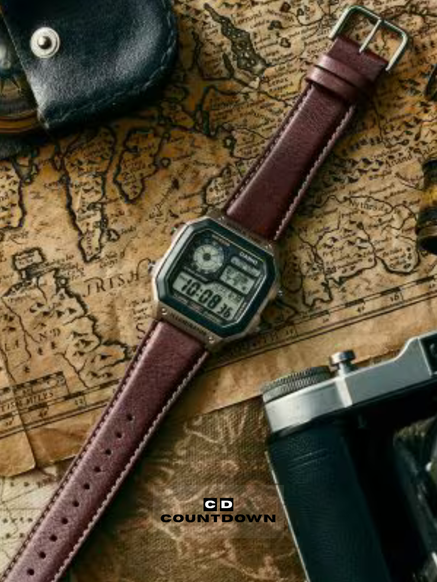 Image00004 Classic Multi-Function Leather Strap Watch - Image 1