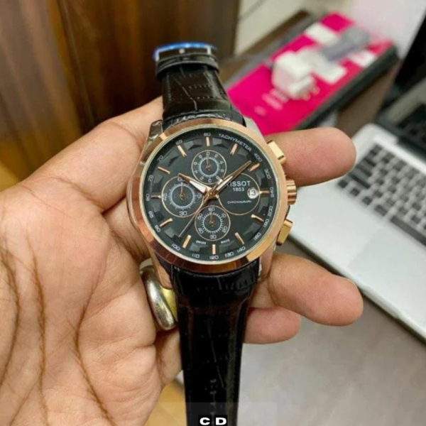 Classic Black Strap Analog Chronograph